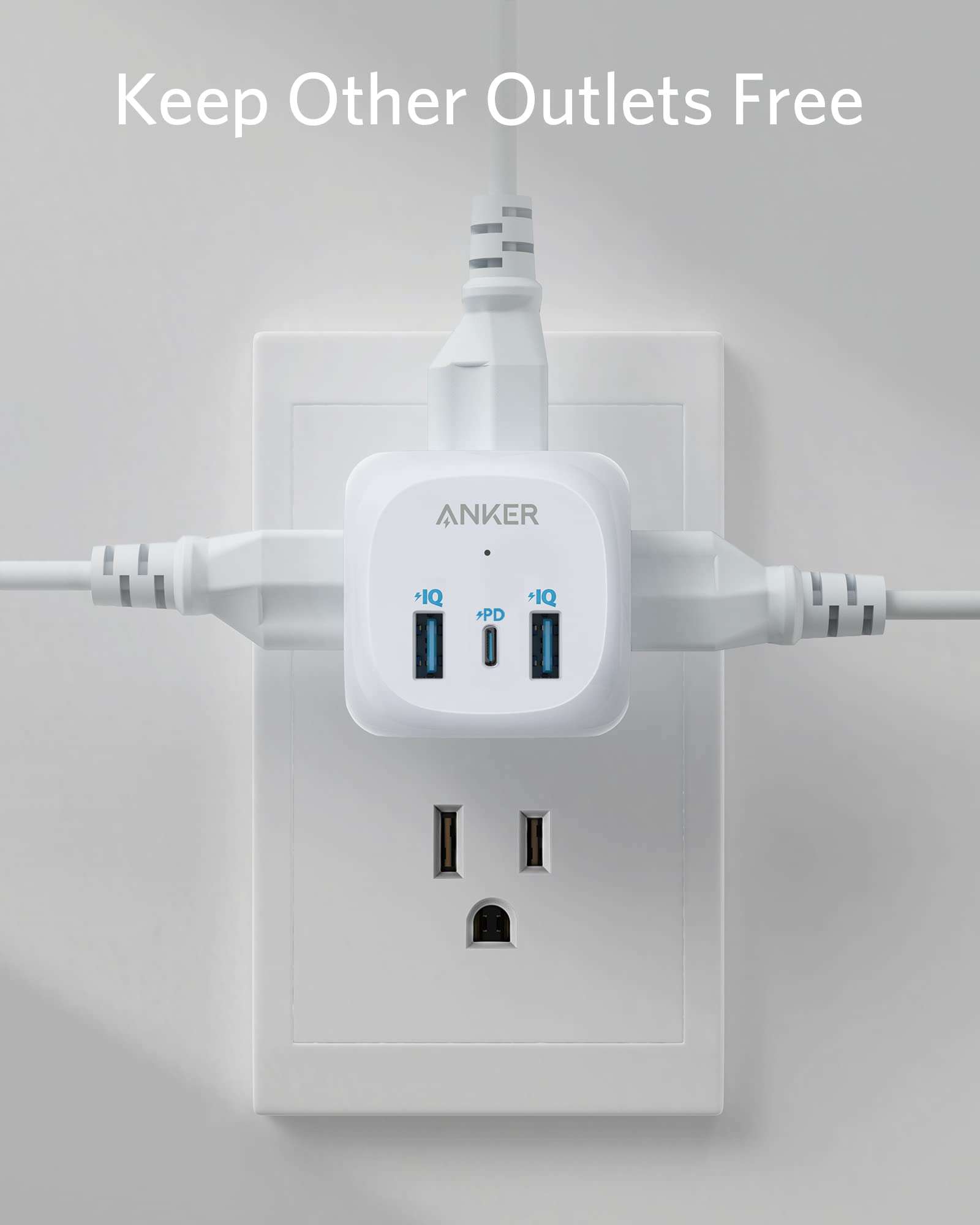 Anker USB C Outlet Extender, Anker 321 Outlet Extender With 3 Outlets and 20W USB C Charging for iPhone 15/13 Series, Power Delivery Charging for Dorm Rooms, Home Office, Cruise Ship Travel Esstential 5