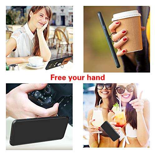 Alapmk Compatible with OnePlus 7 Pro Phone Case, OnePlus 7 Pro 5G Case, Do not Touch Pattern Design Scratch Resistant Bumper Case with 360 °Ring Kickstand for OnePlus 7 Pro Smartphone 6