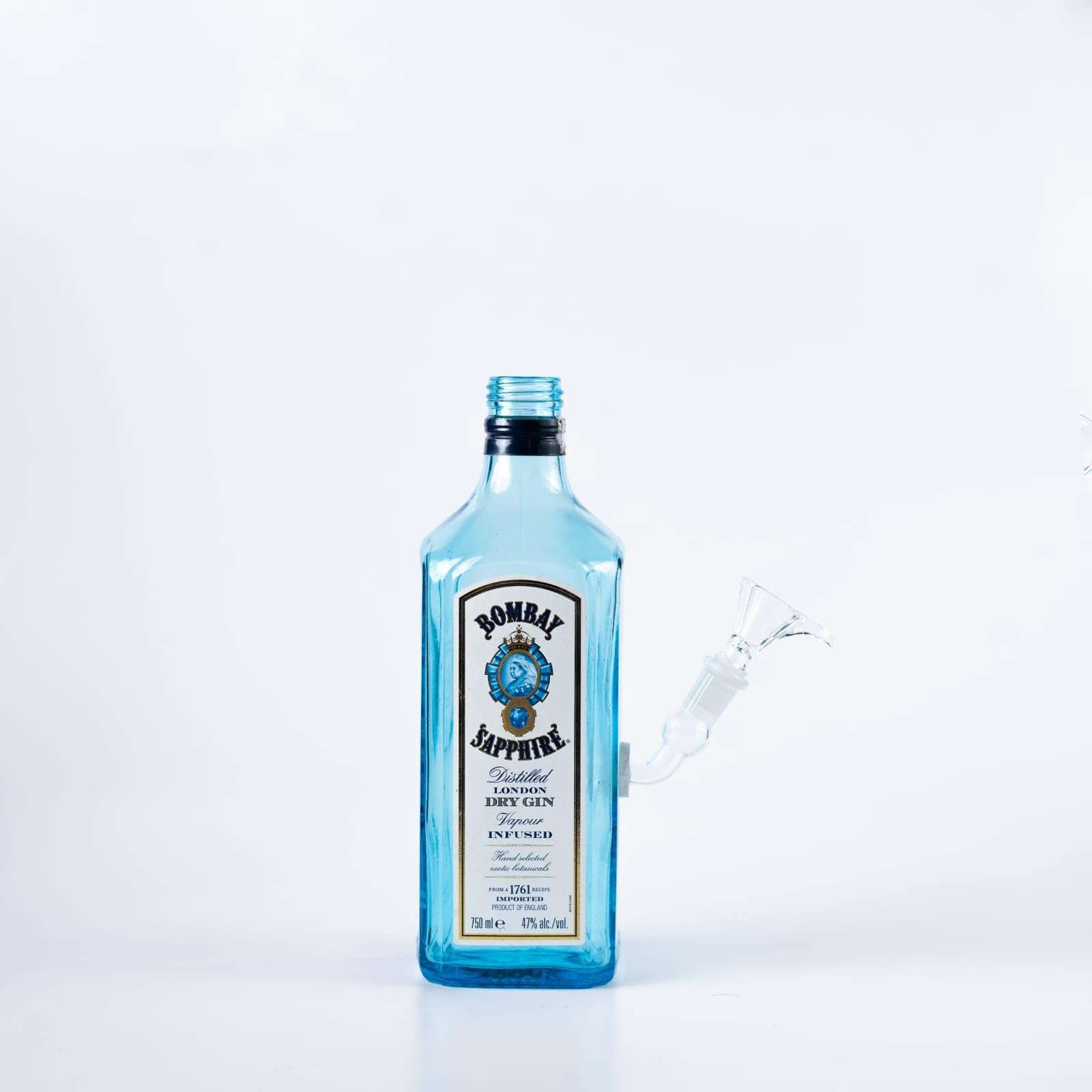 Smoke Station Bombay Blues Bong Pot 800 Gram (Clear Blue) 11 inch Glass With 2 Pcs Shooter 4