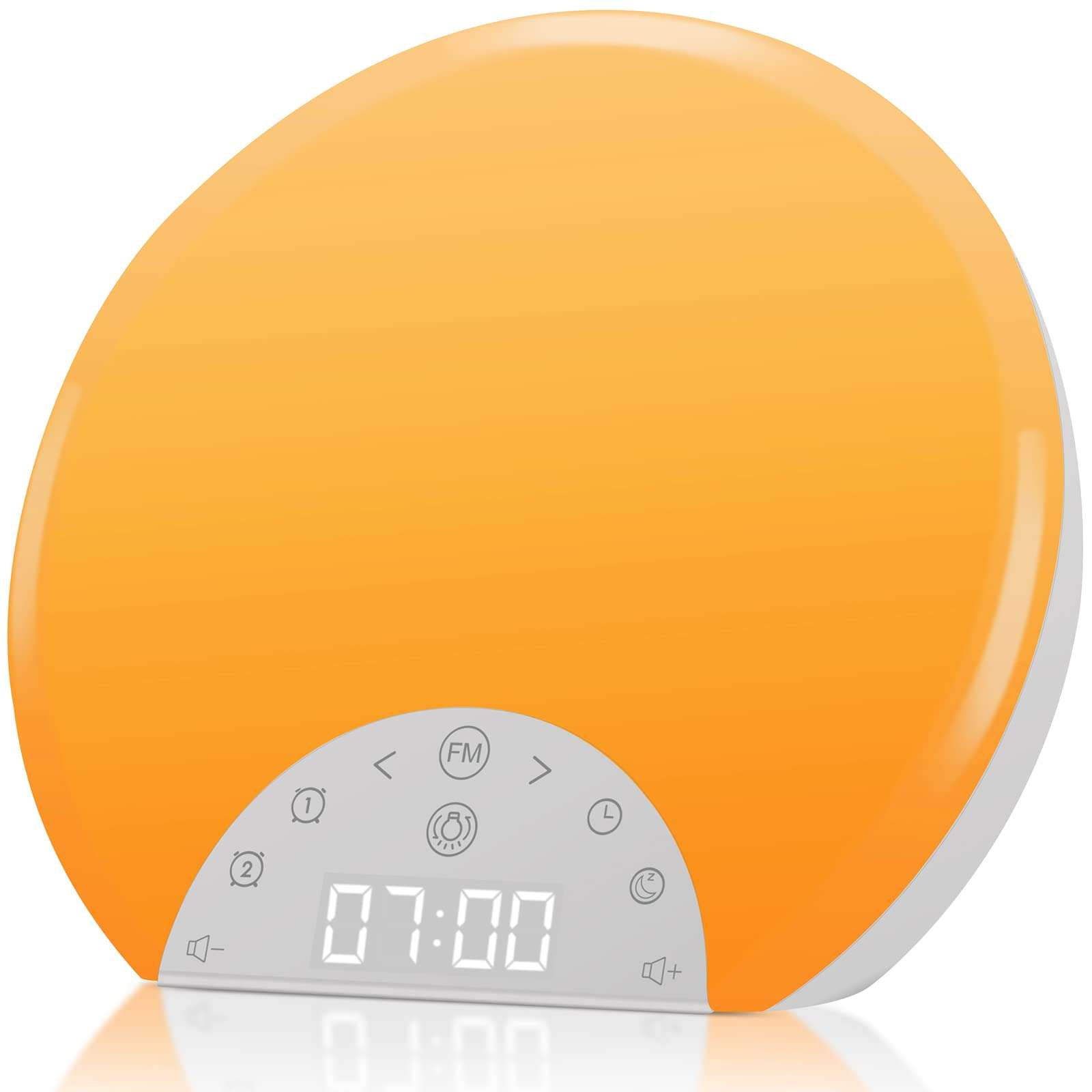 ANTDALIS Sunrise Alarm Clock Wake Up Light for Kids, Adults, Heavy Sleepers with Dual Alarms, Snooze, Sleep Aid with 7 Nature Sounds for Bedrooms with 8 Colors Night Light, FM Radio, Gift Ideas 2