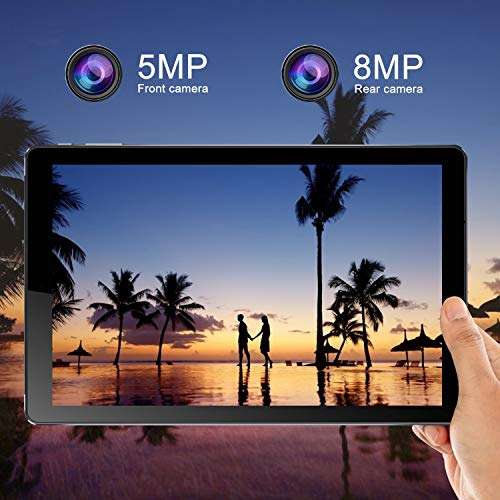 Tablets 10.1 inch Android 9.0,2 in 1Tablet with Keyboard, Tablet case & Mouse,4GB RAM 64GB ROM,Dual SIM 4G Call 8MP,8000mAh Computer Tablets, Bluetooth/Google Play/GPS Tablet PC(Black) 6