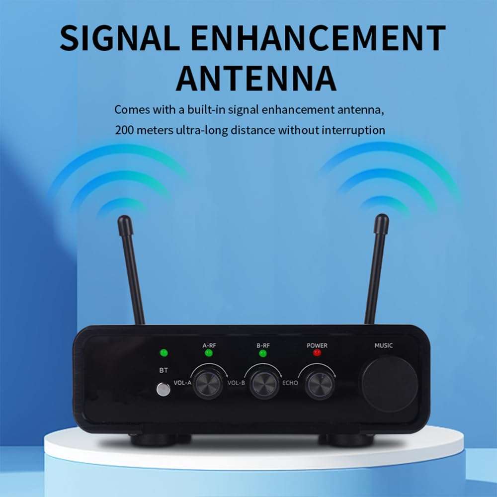 Yamnweo S-88 Wireless Karaoke Microphone with Fiber Optic Input - UHF Singing Mic for TV, Speaker, Amplifier, DSP Anti-Howling, 200m Range, Type-C Power Supply, Compatible with Multiple Karaoke Apps 5