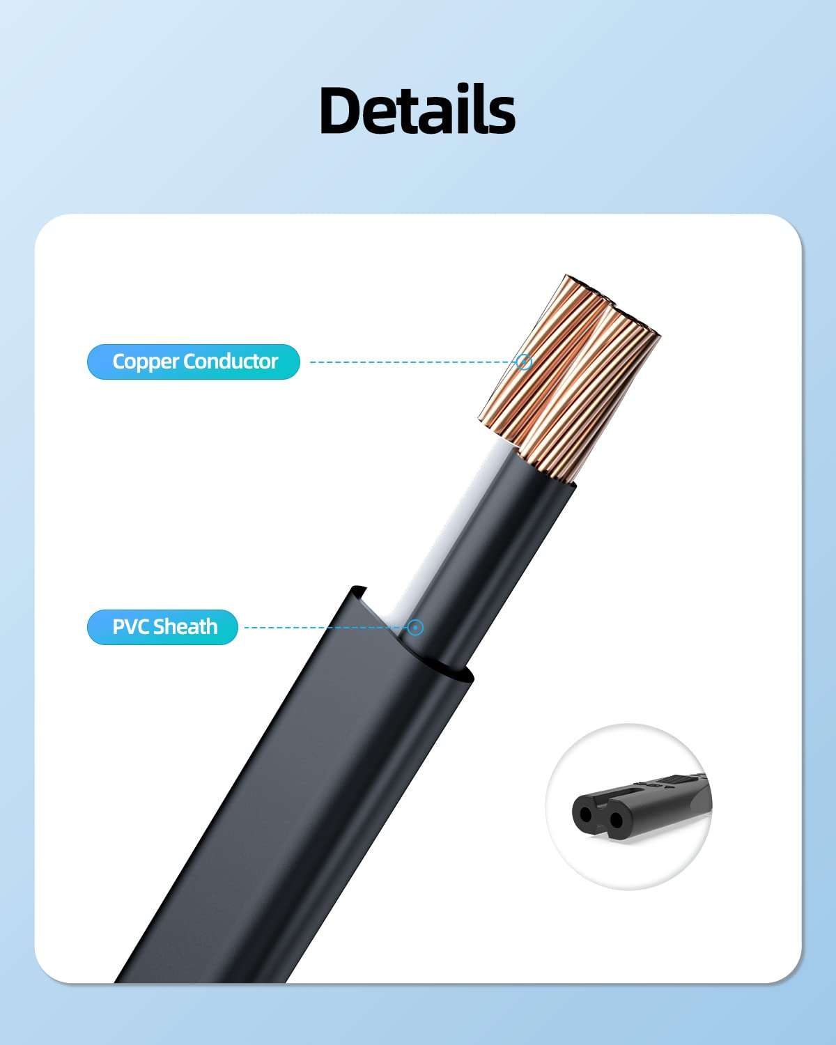 Power Cord Fit for Canon Printer Pixma MX/MG/MP/IP Series Replacement Cable - (ETL Listed Cable) 4