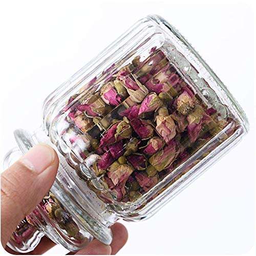 ARUZEN® Glass Jar Container With Silicon Airtight Lid With Leak Proof Glass Storage Container For Jam,Coockie,Masala,Honey,Aachar,Sugar,Bean,Coffee,Cereal Jar Pop Jar 350 ML (12) 5