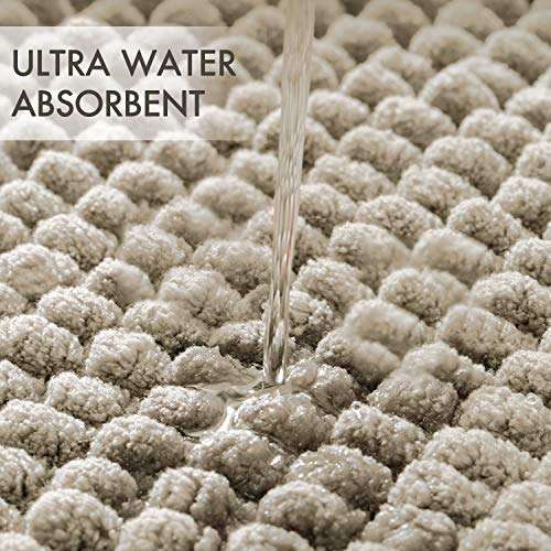 JTdiffer Bathroom Rug 20x32 inch Non Slip, Super Absorbent Bathroom Mat, Extra Soft Bath Mat and Quick Dry Chenille Bath Rugs Carpet for Tub, Shower, Bath Room, Bedroom, Kitchen, Sink (Pink) 4