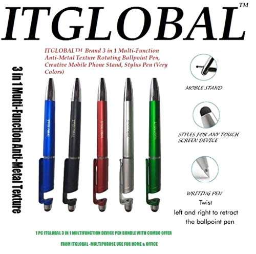 Canon PG 835 XL Ink Cartridge Twin - 2 Pcs Compatible with Pixma iP1188 Printers Bundle with ITGLOBAL ™ 3 in 1 Multi-Function Ballpoint Pen, Creative Mobile Phone Stand, Stylus Pen (Very Colors) 3