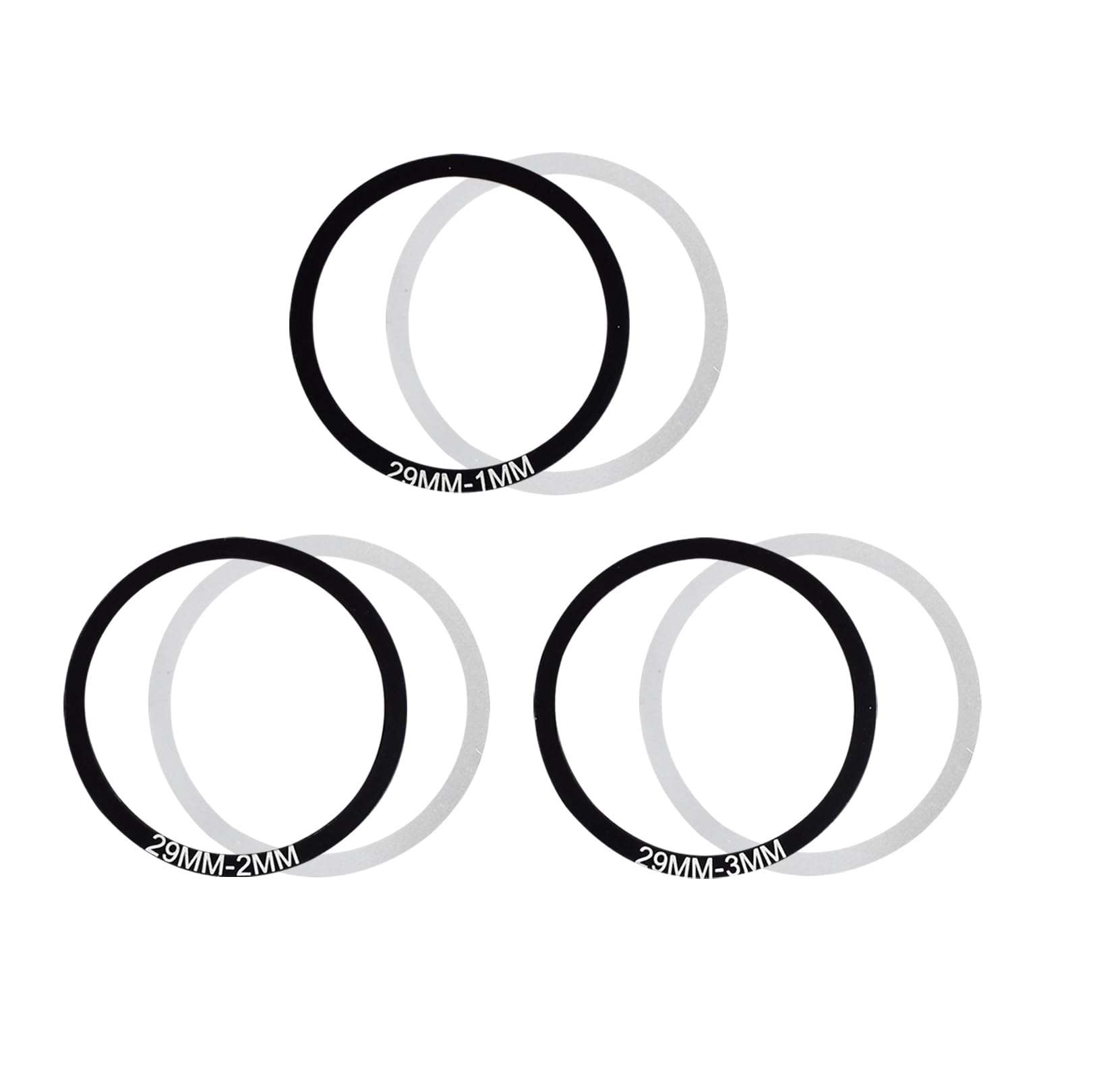 Xmomx 18 pcs Bike Washer Bottom Bracket Crank Washer Gasket Spacer Bicycle Flywheel Hub Dia 24 29 30mm Thk 0.1 0.2 0.3 1 2 3mm 5