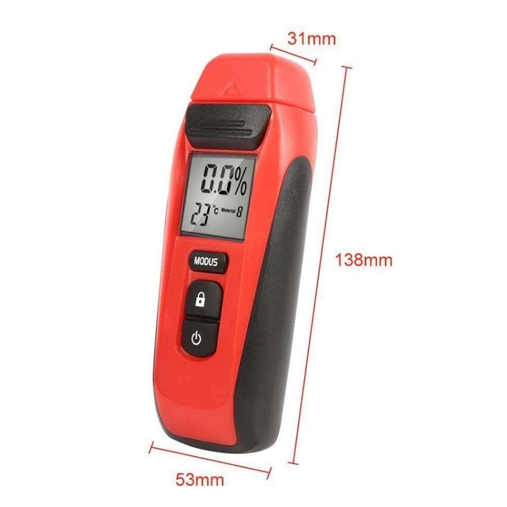 WZCUICAN Moisture Meters 1Pc Practical Wood Humidity Tester Digital LCD Wood Moisture Meter Timber Damp Detector with/Two Pins LCD Display Tool 3
