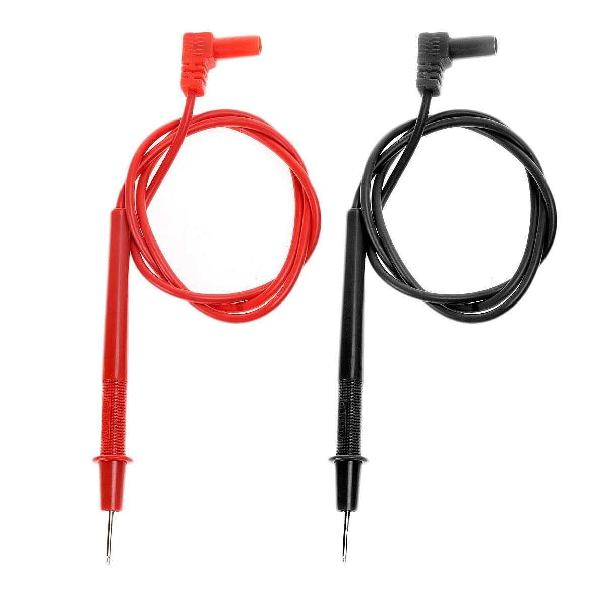 2Pair Banana Plug Multimeter Probe Pen Testing Connecting Cable Stick 2.6Ft 1000V Black Red for Digital Multimeter Meter Multi Tester Lead Wire Voltmeter 2