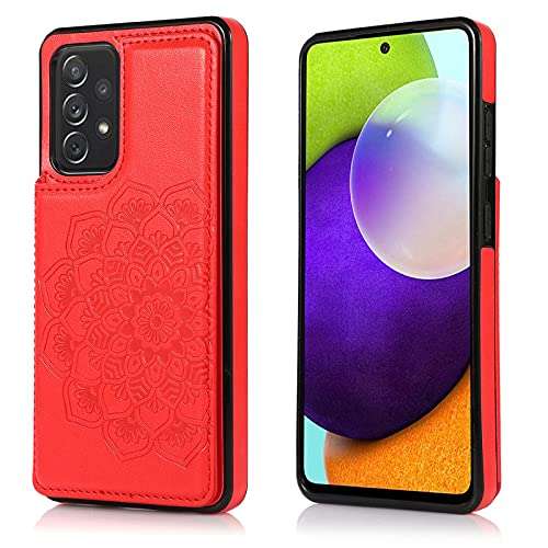 ACXLIFE Galaxy A52 5G Case A52 4G Card Holder Wallet Protective Cover with Card Slot and Slim Leather Case for Samsung A52 (Rose Gold) 5