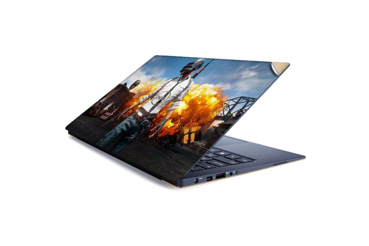 GADGETS WRAP Printed Vinyl Top Only Skin Sticker Decal for Dell XPS 13 inch Laptop - PUBG Explode 1