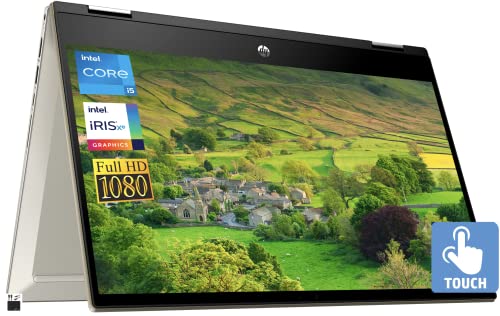 HP Pavilion x360 2-in-1 14" FHD Touchscreen Laptop, Intel Core i5-1135G7, 16GB RAM, 1TB PCIe SSD, Fingerprint Reader, Iris Xe Graphics, HD Webcam, Win 11, Warm Gold, 32GB Hotface USB Card