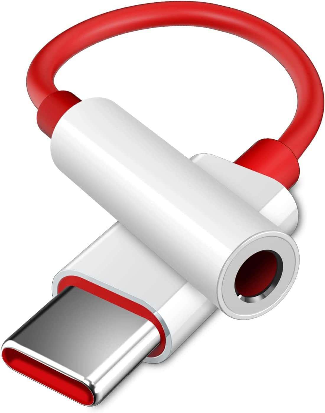 USB-C Earphone Adapter Headphone Audio Jack Port Converter Compatible with Samsung Galaxy S25 Plus, 3.5mm Female to USB-C Male Adaptor Mic Support 3