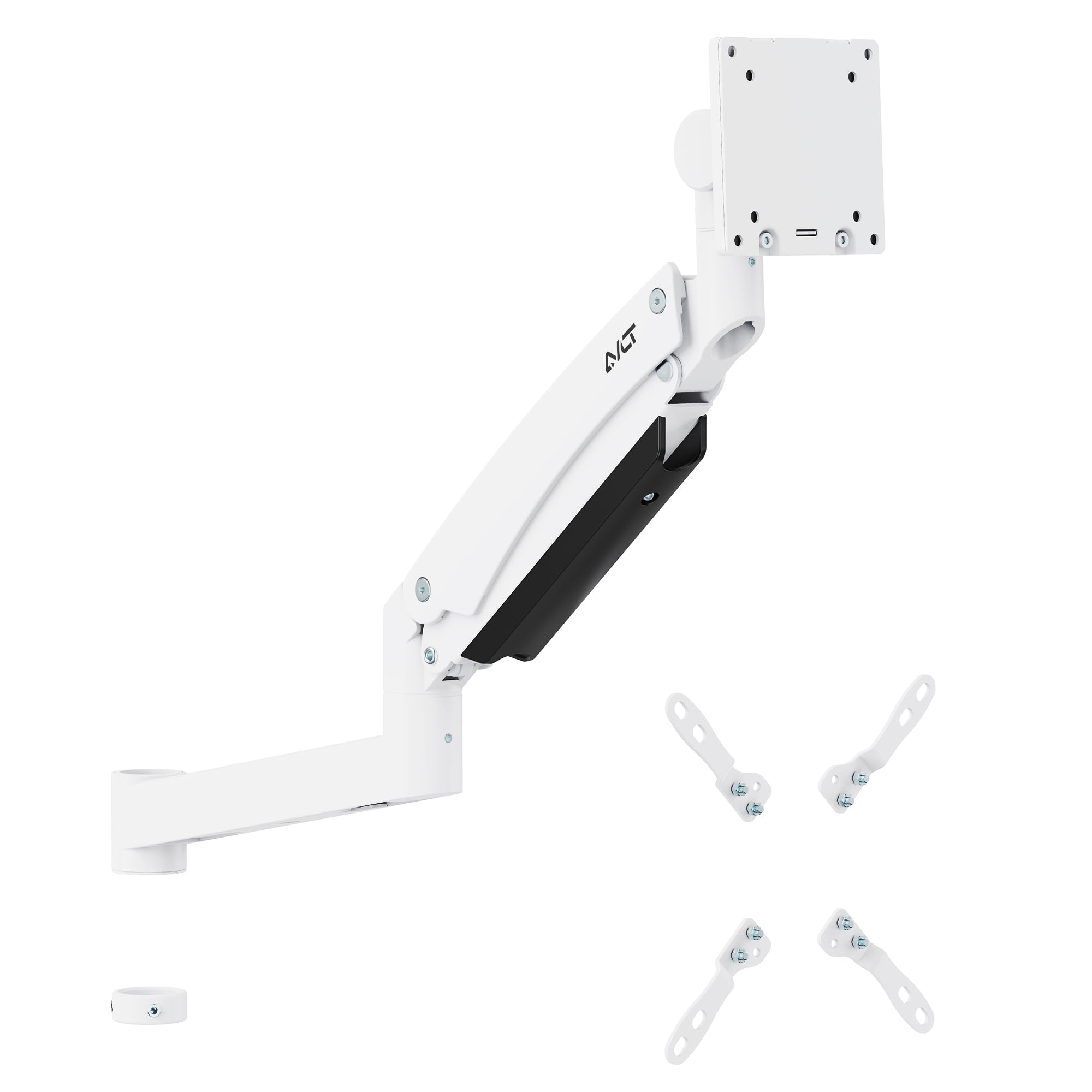 AVLT Dual 57 Inch Heavy Duty Stacking Monitor Arm and Single Monitor Arm Add-On Kit Easy to Install Top Mount 6