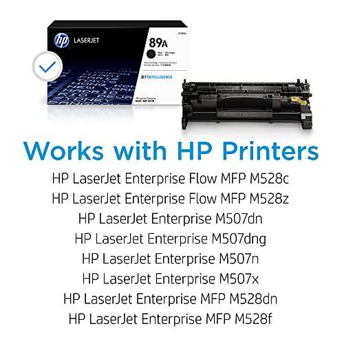 HP 89A Black Toner Cartridge for HP Printers | Works with Printer Series: LaserJet Enterprise M507, MFP M528 | CF289A 2