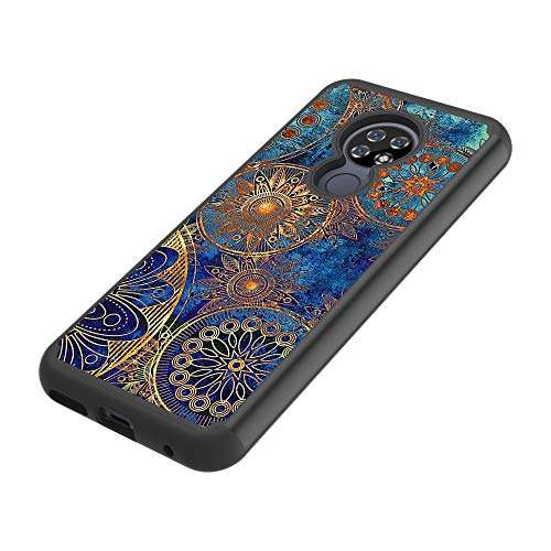 LEEGU for Cricket Ovation Case (U705AA) / AT&T Radiant Max Case (U705AC), Shock Absorption Dual Layer Heavy Duty Protective Silicone Plastic Cover Rugged Phone Case - Gear Wheel 6