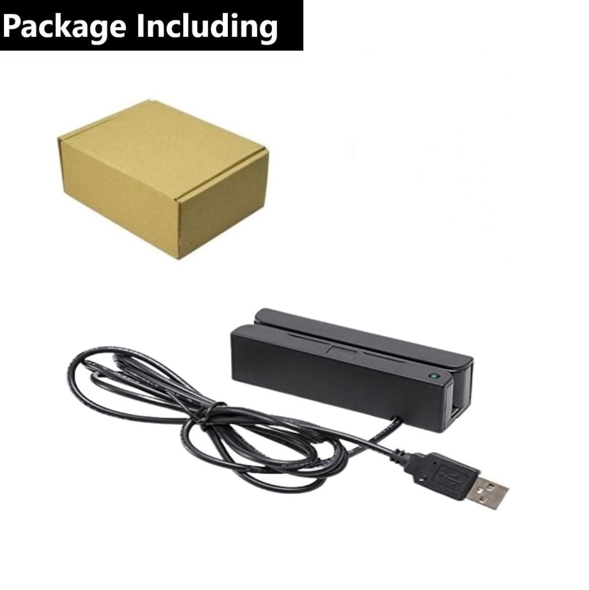 Posunitech Mini Msr100 Swipe Magnetic Credit Card Reader 3 Tracks Hi/Lo Data Collector, USB Msr Stripe Card Reader for Point of Sale (POS), Access Control, ID Verify 5