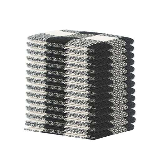 RiSE N SHiNE Cleaning Cloth Multipurpose Cleaning Cloth Kitchen Cleaning Cloth 340 GSM 40 X 60 cm Pack of 6 (Blue & Yellow) 1