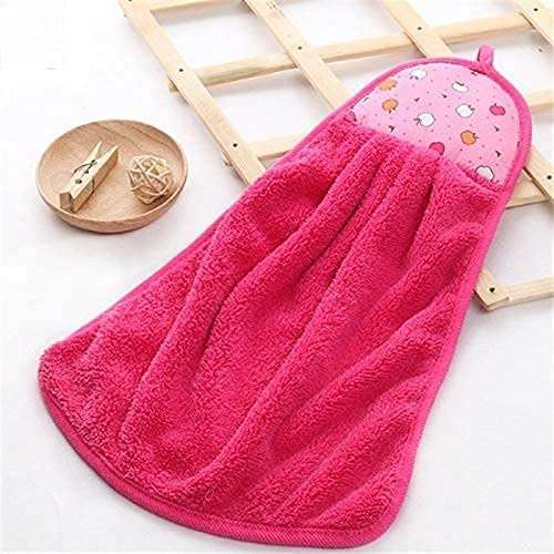 YUKU Microfiber wash Basin Hanging Hand Kitchen Towel Napkin with Ties, 40 x 28 cm,Color,Assorted (3) 2