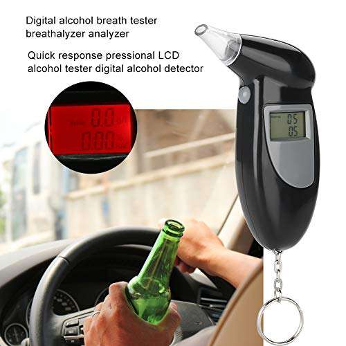 Breathalyzer - ortable Digital Breathalyzer, Analyzer Professional Breath Alcohol Tester, Portable Digital Breathalyzer Analyzer for Drivers Or Home Use 4