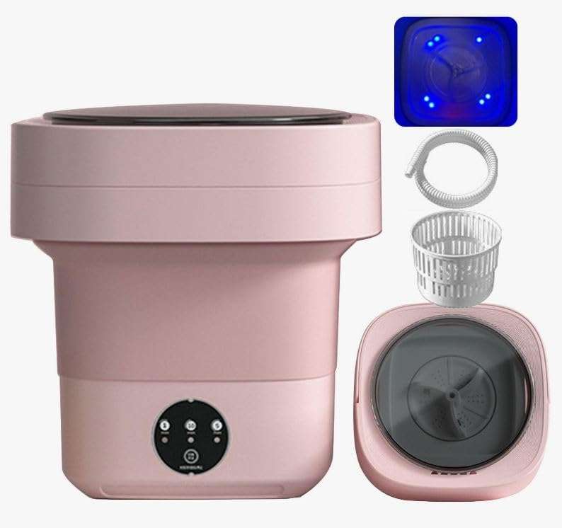 Olly's SeMi AuToMaTiC FoLdInG 11L SmAlL MiNi WaShInG MaChInE WiTh DrYeR DeEp CLeAnInG FoR UnDeRwEaR WaShINg MaChInE ClOtHeS WaShEr (H2) 1