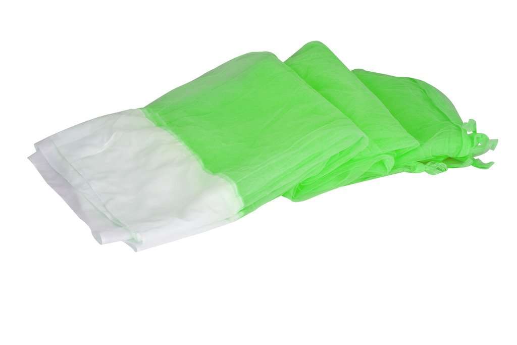 Aarushi Double Bed Mosquito Net with Cotton Border Green 1