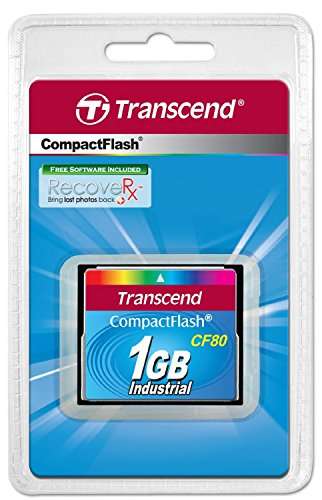 Transcend TS1GCF80 1GB 80x Type I Compact Flash Card