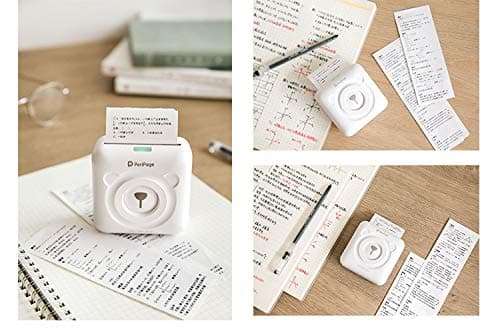 Peripage A6 Mobile Mini Photo Printer Bluetooth Wireless Journal Tutorial Post Printer with Thermal Paper Gift Free (A6 White) 3