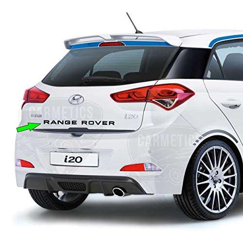CarMetics Range Rover 3D Letters (3D Logo 3D Emblem Accessories) for Hyundai Eon i10 i20 Grand Xcent Verna Creta Santro Accent Venue - Black 1 Set 5