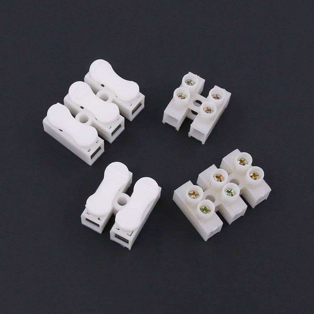 DIY Crafts CT-DIY-HI-20956 CH2/3 Spring Wire Connector Quick Connector Terminal Block Electrical Cable Clamp Terminal Connector LED Strip Light 5