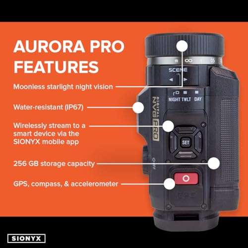 SIONYX Aurora PRO I Full Color Digital Night Vision Camera with Hard Case I Ultra Low-Light IR Night Vision Monocular I GPS, Compass, Water Resistant 2