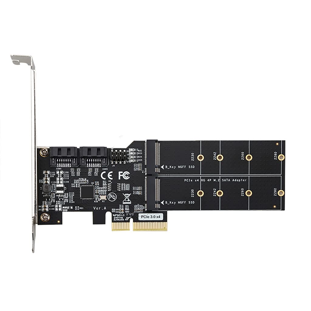 NVMe PCIe X1 for M.2 SSD to PCIe X1 Converter Card Adapter PCIe3.0 to 2xM2 Card with Bracket for 2230 2242 2260 Pcie 3.0 Nvme Ssd Adapter M.2 Reader