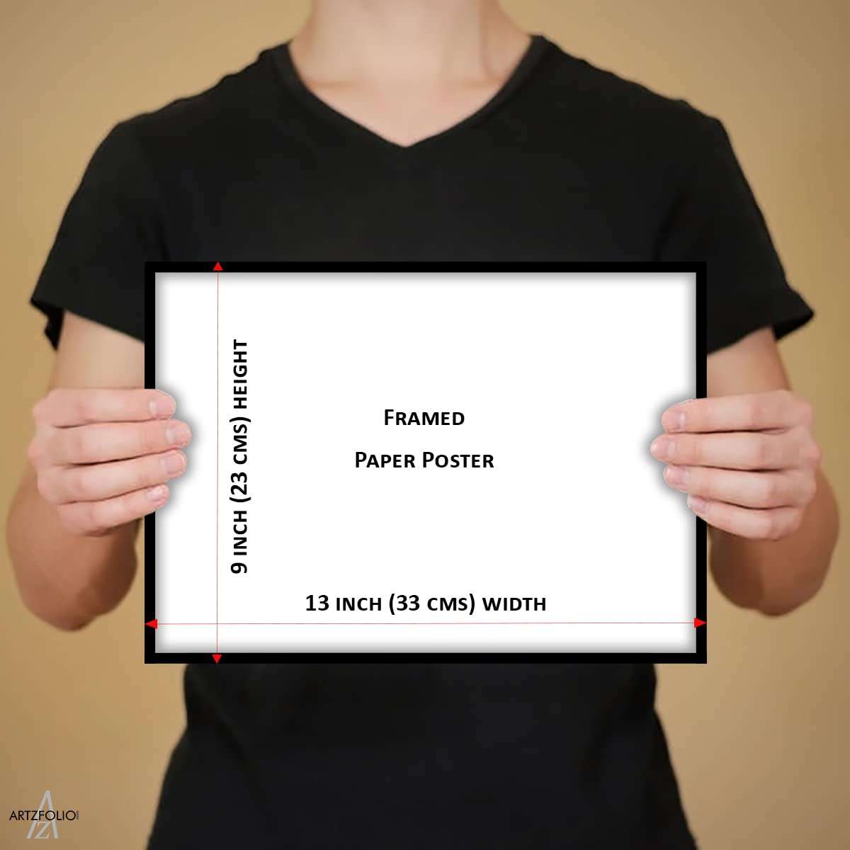 ArtzFolio Newborn Baby Paper Poster Black Frame | Top Acrylic Glass 13 x 9 inch (33 x 23 cms) 5