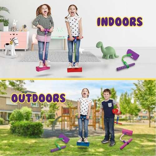 New Bounce Pogo Stick for Toddlers - Foam Jumper for Age 3,4,5,6,7,8 - Outdoor Jumping Toys - Birthday Gift for Toddler Girls and Boys 6