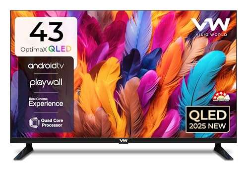 VW 109 cm (43 inches) OptimaX Series Full HD Smart QLED Android TV VW43AQ1 1