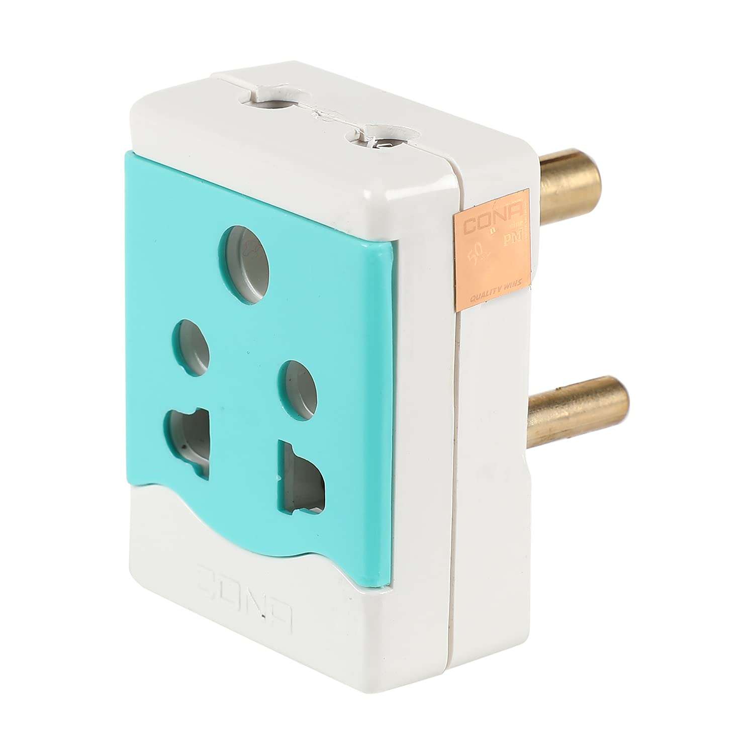 Cona Style 2231 3-Pin Multi Plug 6A/240V,Power Adapter, Travel Adapter Plug - Pack of 4 3
