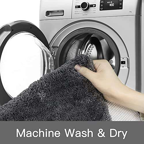 VMPS |Area Rugs Super Soft Bathroom Rugs Bath Mat Shower Mat Door Mat Kitchen Mat Rugs (16x24 Inch Grey) Pack of 1 6