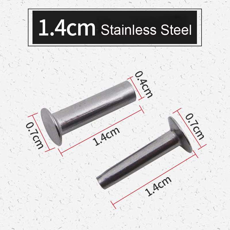 TorSor 9 Sets Kitchen Knife Handle Screw Fixing Rivet Nuts Chef Knives Cutter Wooden Grip Screws Fastener Fixer Clip Nail Replacement Repair Stainless Steel Rivets Anti-Corrosion DIY Tools Accessories 4