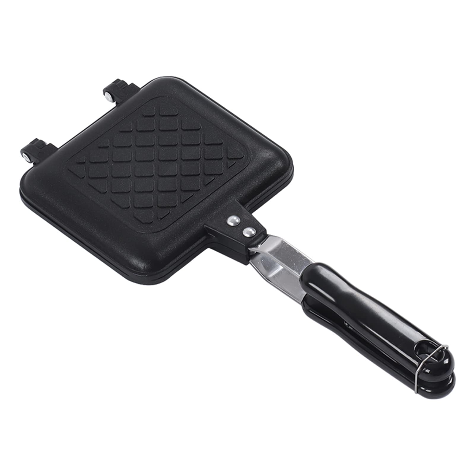 Frying Pan, Double Sided Frying Pan, Aluminum Alloy Sandwich Pan Flat Bottom Nonstick Sandwich Panini Maker Pan for Toaster Breakfast Sandwich Maker Pan