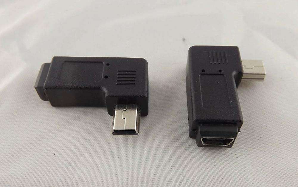 Connectors 10pcs USB 2.0 Mini 5 Pin Male to Mini 5 Pin Female M/F Left Angle Adapter Connector - (Cable Length: 0, Color: Black) 3