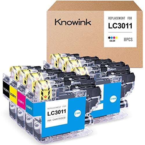 KNOWINK Compatible Ink Cartridge Replacement for Brother LC3011 LC-3011 Ink Cartridge use with Brother MFC-J491DW MFC-J690DW MFC-J895DW MFC-J497DW Printer(Black, Cyan, Magenta, Yellow, 8-Pack)