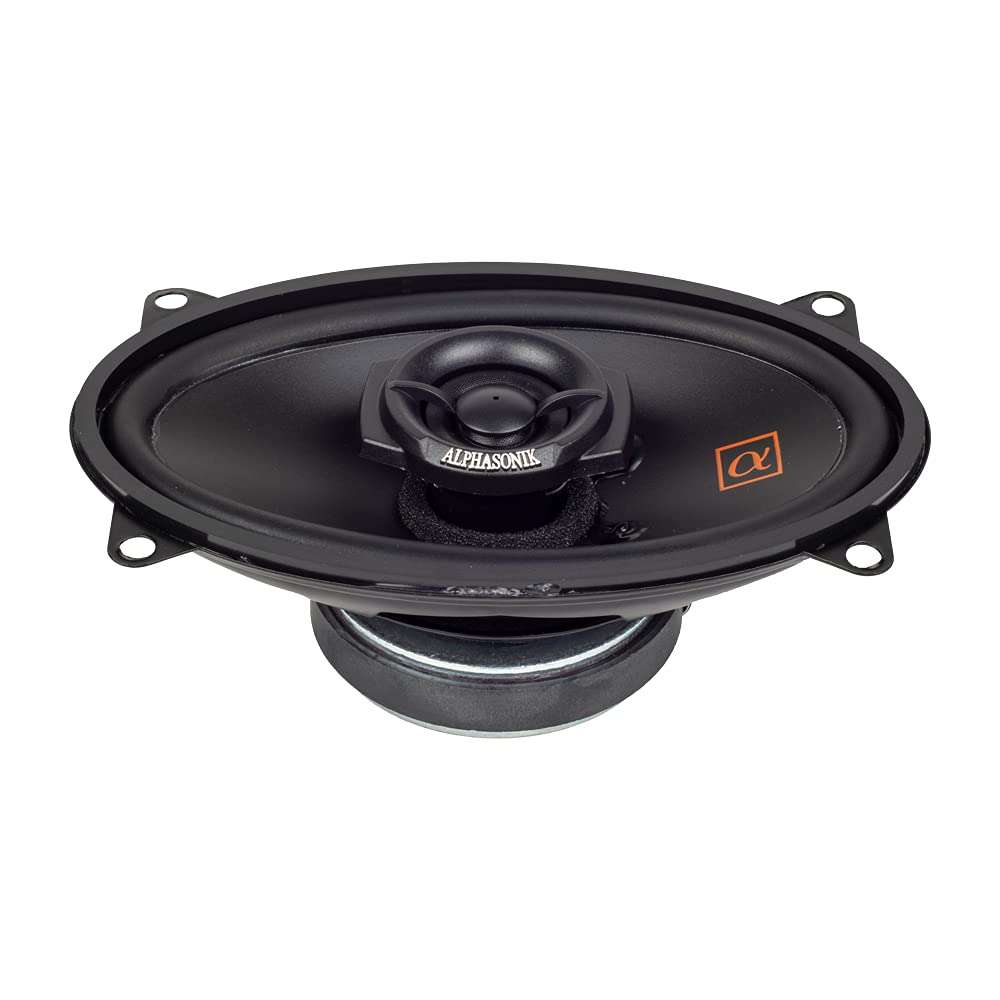 Alphasonik 1 Pair of NS46 Neuron Series 4x6 (240 Watts Max for The Pair) 120 Watts Max Per Speaker 2-Way Full-Range Car Audio Speaker with PEI Dome Tweeter Polypropylene Cone 5