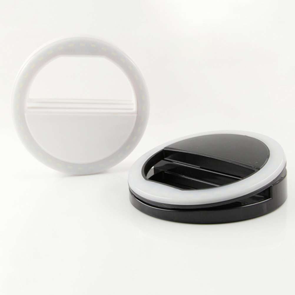 Selfie Ring Light with 36 LED Bulbs Flash Lamp Clip Ring Lights Fill-in Lighting Portable for Phone Tablet Laptop Camera (Black) 4