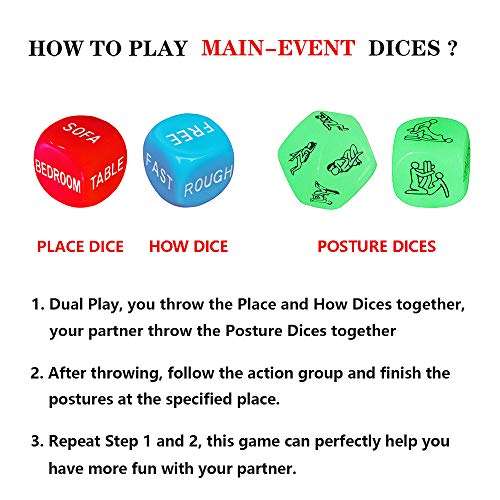 Funny Romantic Sport Dice Couple Dice Party Dice, Gift for Valentine's Day，Hen Party, Honeymoon, bacherette Party,Bridal Shower, Groom Roast, Wedding, Anniversary, Marriage 2