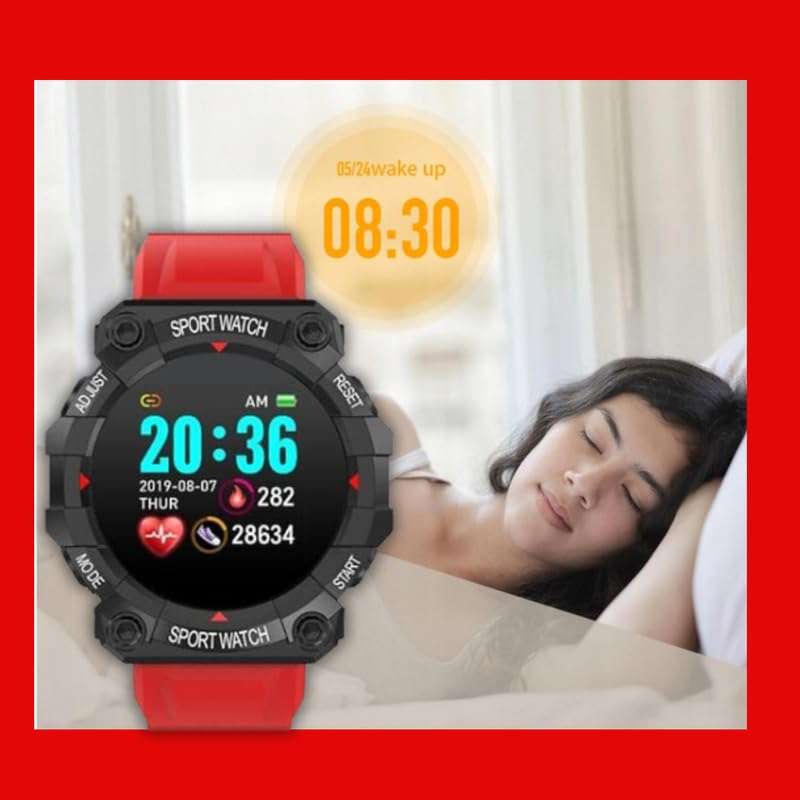 Drumstone (Diwali Special𝟏𝟓 Years Warranty FD68 Smart Fitness Band – Multi-Function Tracker for Heart Rate, Sleep, and Activity Monitoring Ages – Works with iOS & Android – Red 6