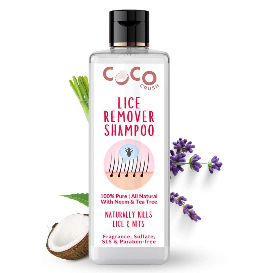 Coco Crush Ayurvedic Anti Lice Shampoo | Kills Lice, Eggs & Nits 100% Naturally | Single Wash Treatment, Safe for Kids | With Neem & Tea Tree Extracts | Paraben & Sulphate Free (50ML) 1