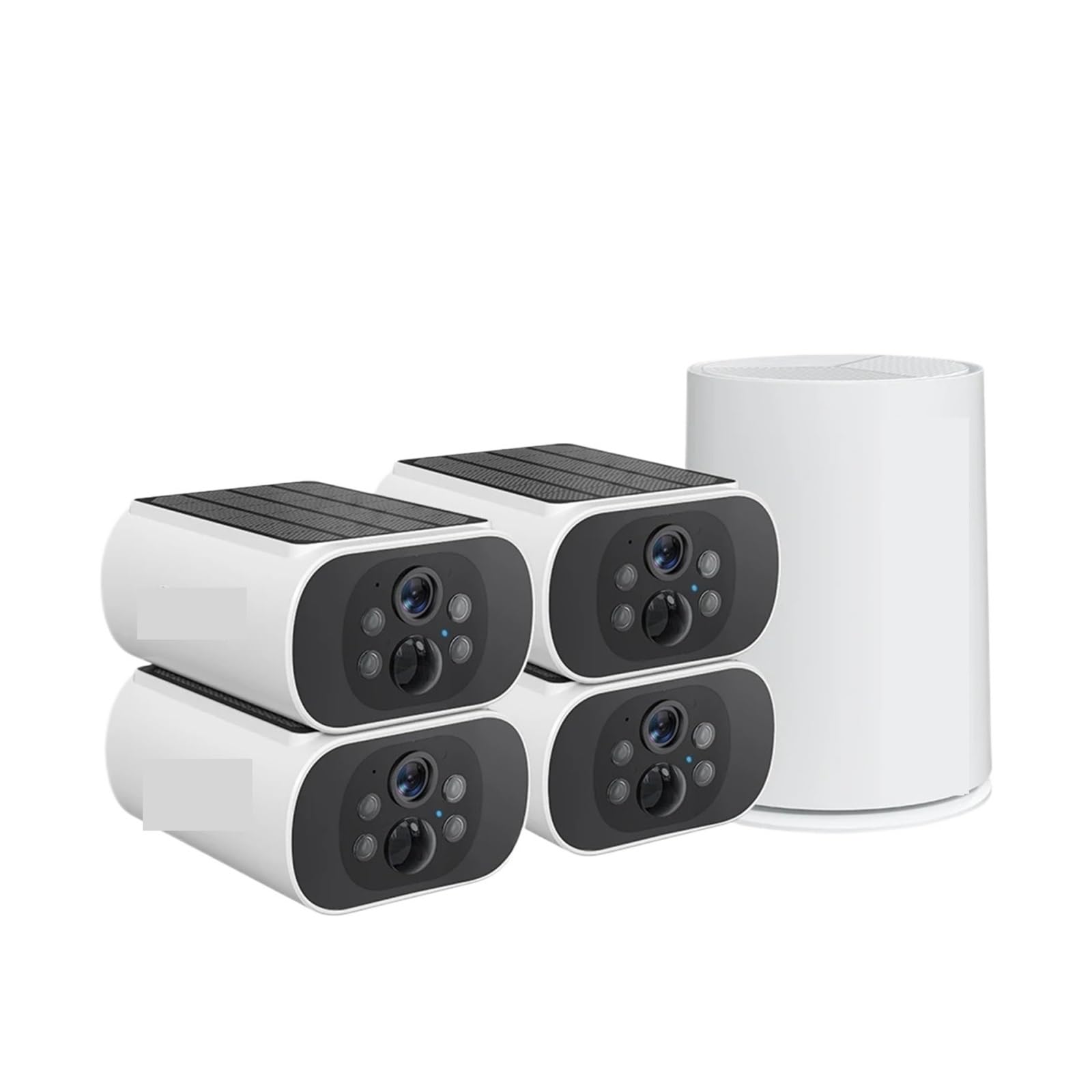 QDVOPHZA 4MP WiFi Solar Battery Camera Kit Surveillance Security System Humanoid Detection Siren Alarm Outdoor Wireless Camera Set 1