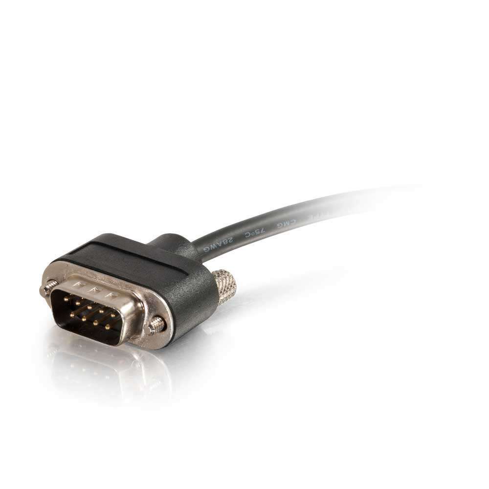 C2G 52171 Serial RS232 DB9 Null Modem Cable with Low Profile Connectors M/M, in-Wall CMG-Rated, Black (35 Feet, 10.66 Meters) 2