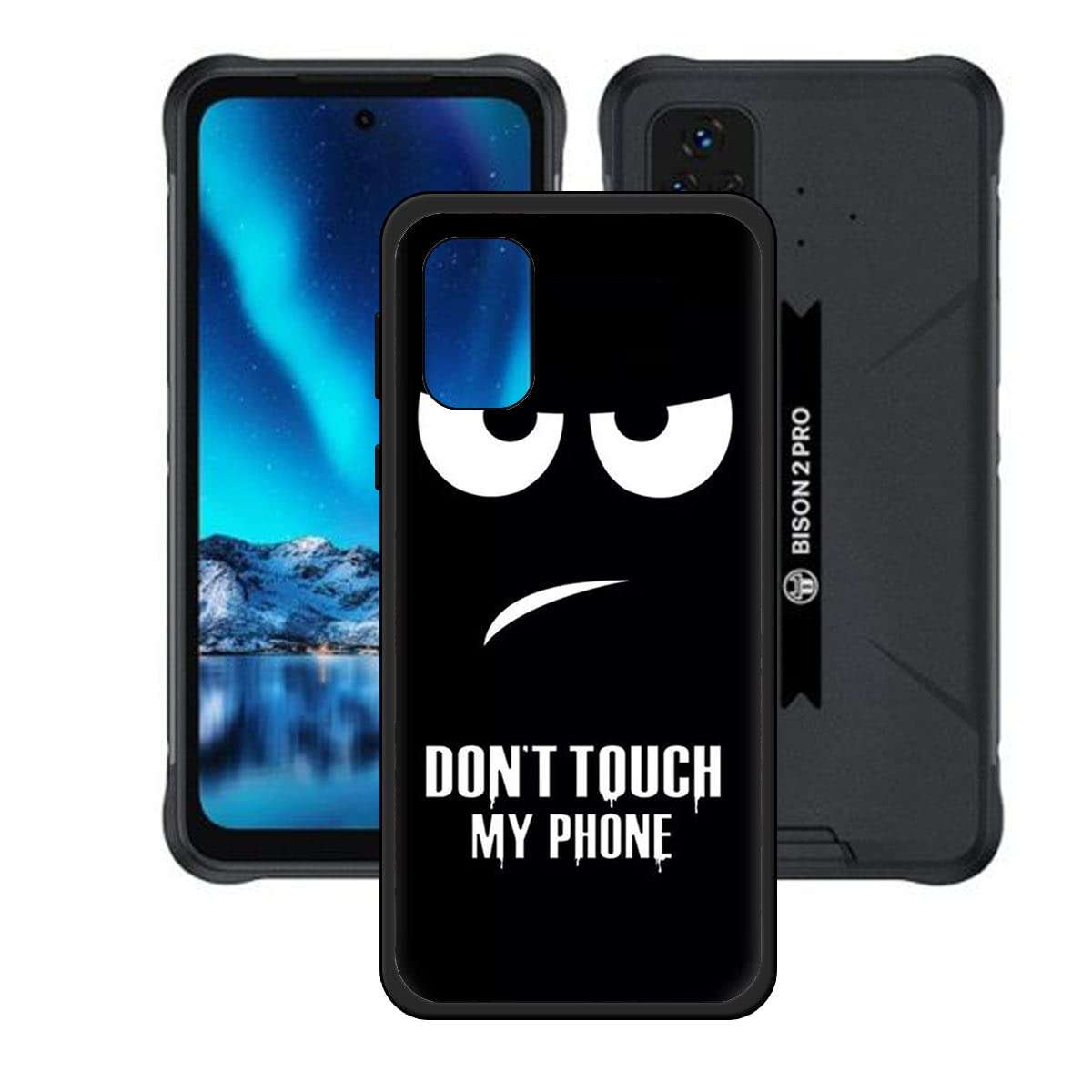 FZYM Case for Umidigi Bison 2 Pro, Soft Slim Thin Black Protective Phone Cover Flexible TPU Protection Bumper Shell Case for Umidigi Bison 2 Pro (6.5") - OP11 1