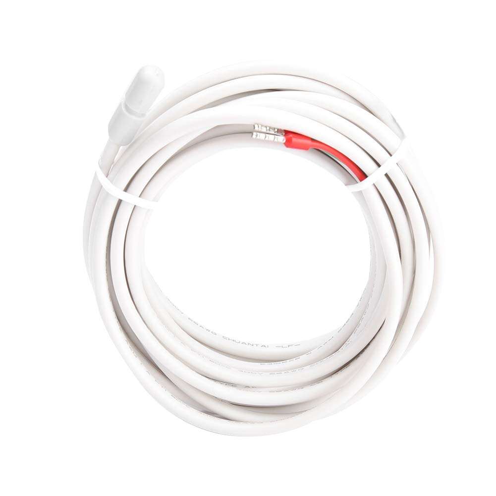 3 Meters Underfloor Heating Sensor Probe Cable, Rubber Thermoplastic Housing, Floor Water Indoor Outdoor Temperature Monitoring, Connect with Thermostat, Stick to Electrothermal 1